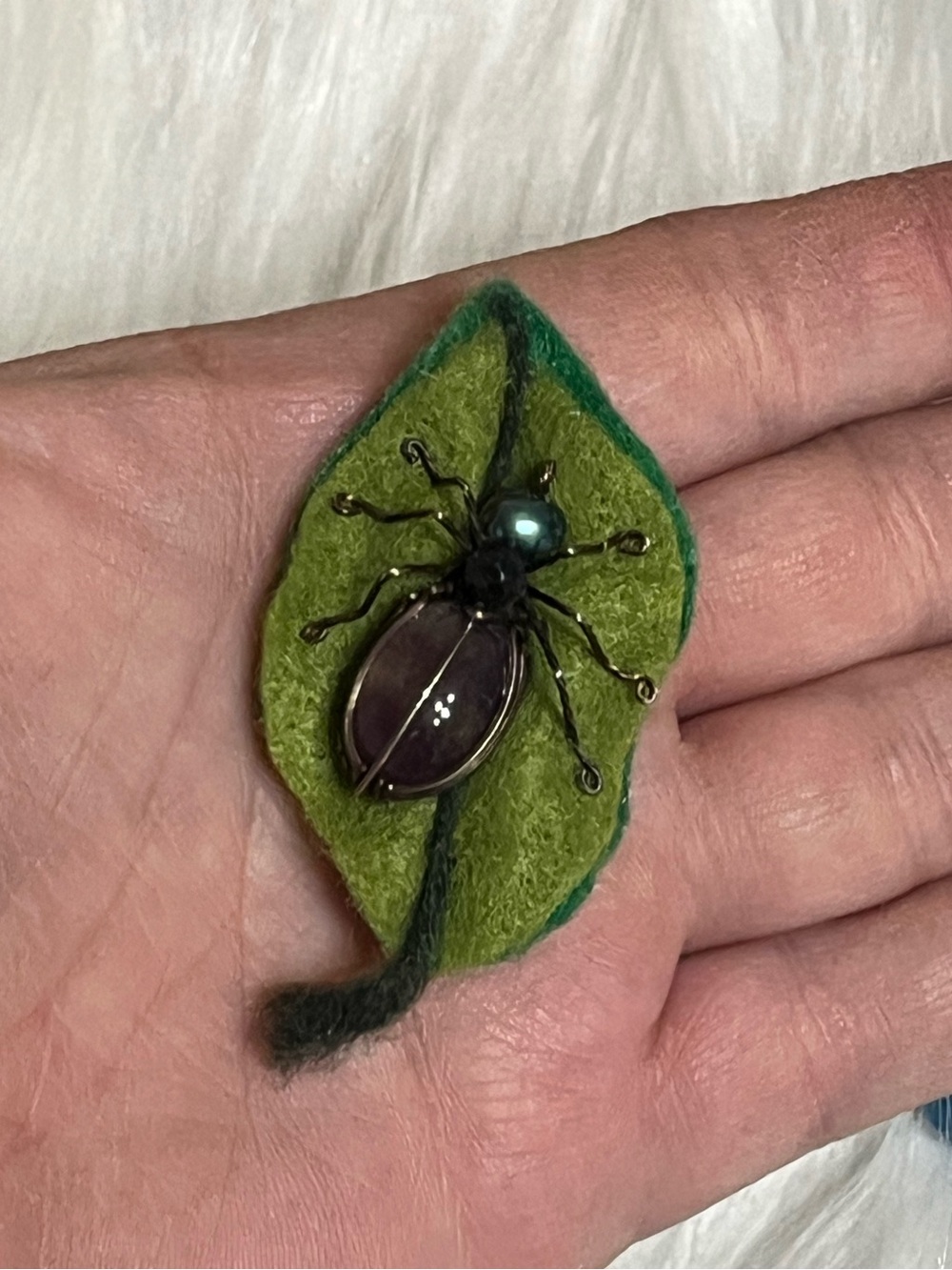 Handmade Insect Brooch - Picture 6 of 7